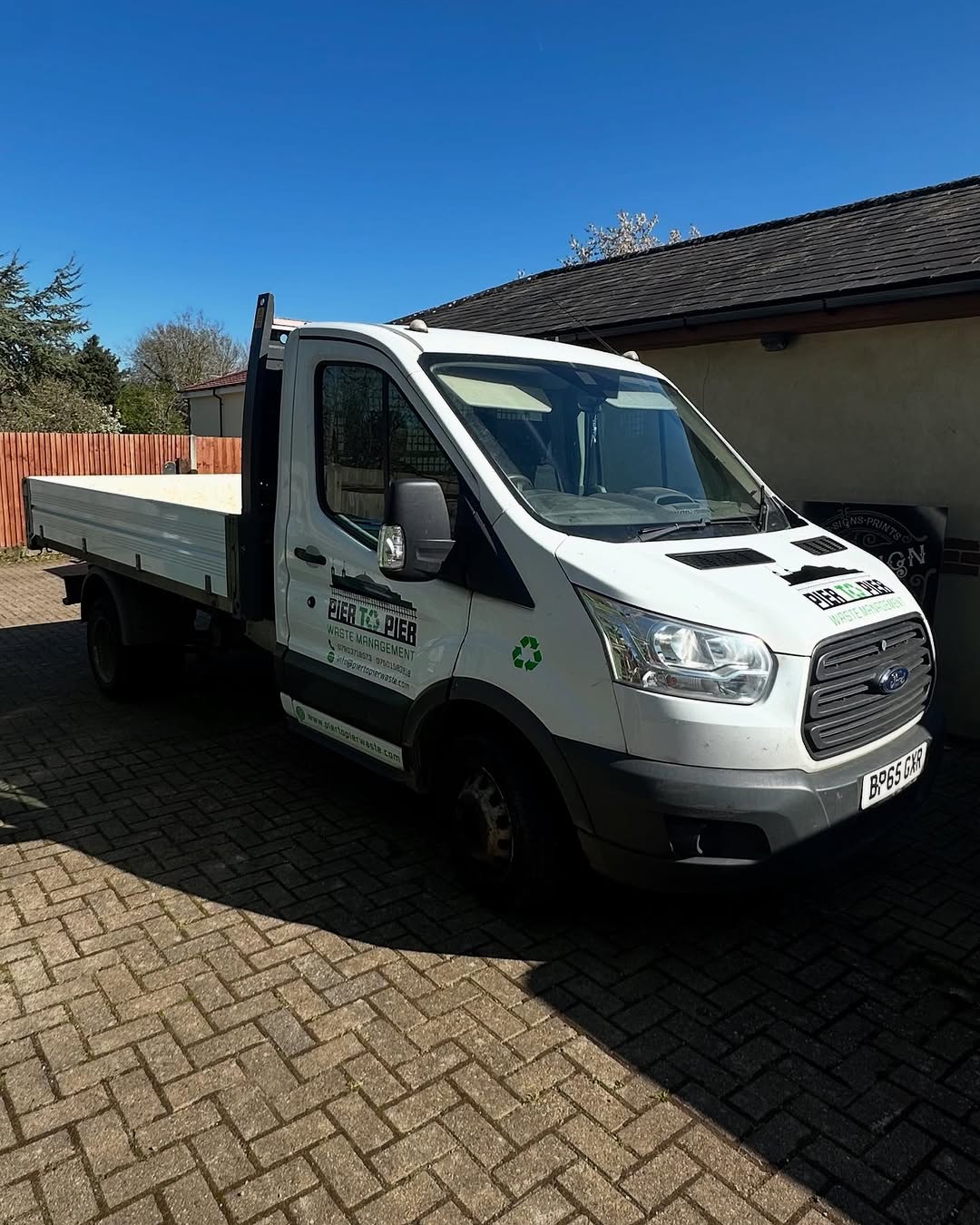 Pier to Pier Waste Management van in Brighton